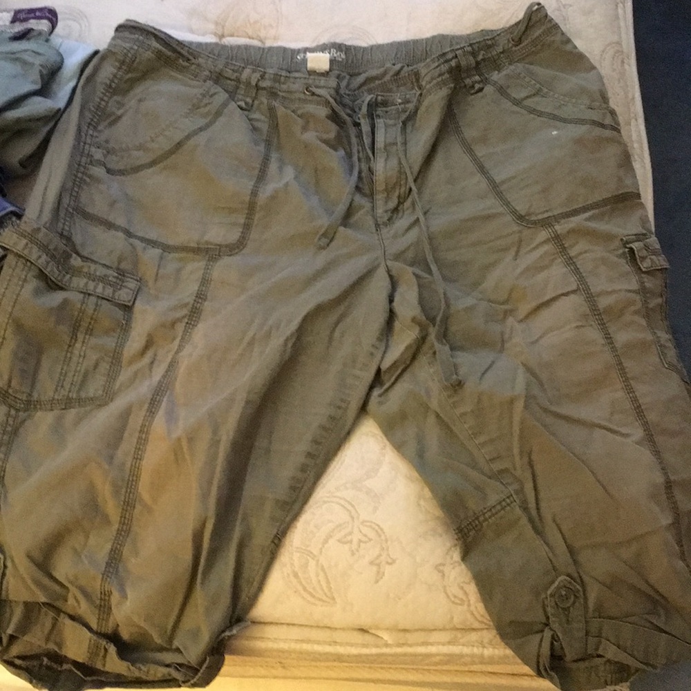 Cargo knee length drawstring shorts/capris